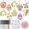 30 Set Easter Craft Kit Suncatchers Kit Spring Easter Eggs DIY Suncatchers Craft Kit Make Your Own Suncatcher Paint Easter Bunny Sun Catcher Ornaments for Spring Art Craft Painting Activity